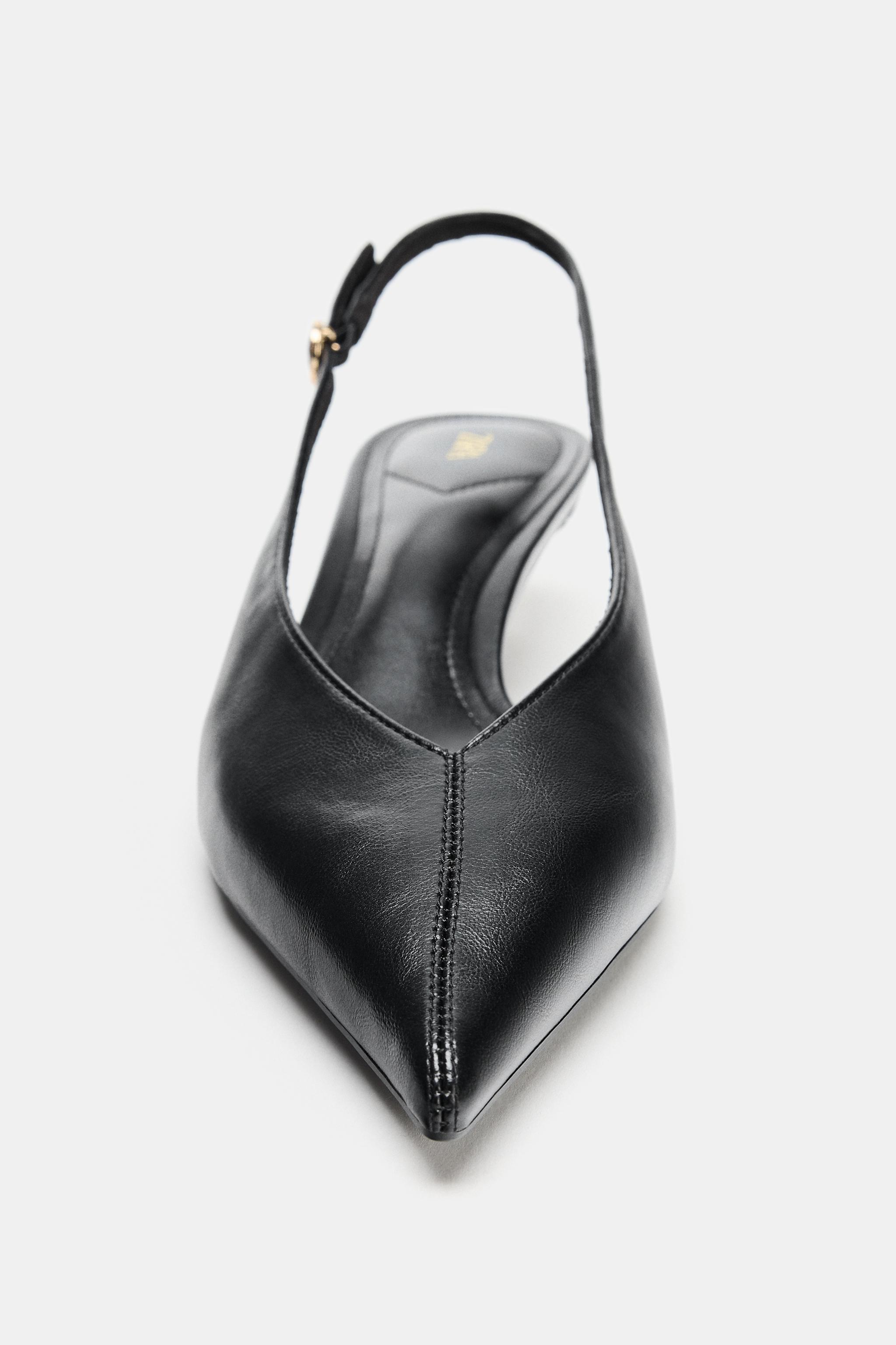 KITTEN HEEL SLINGBACK SHOES